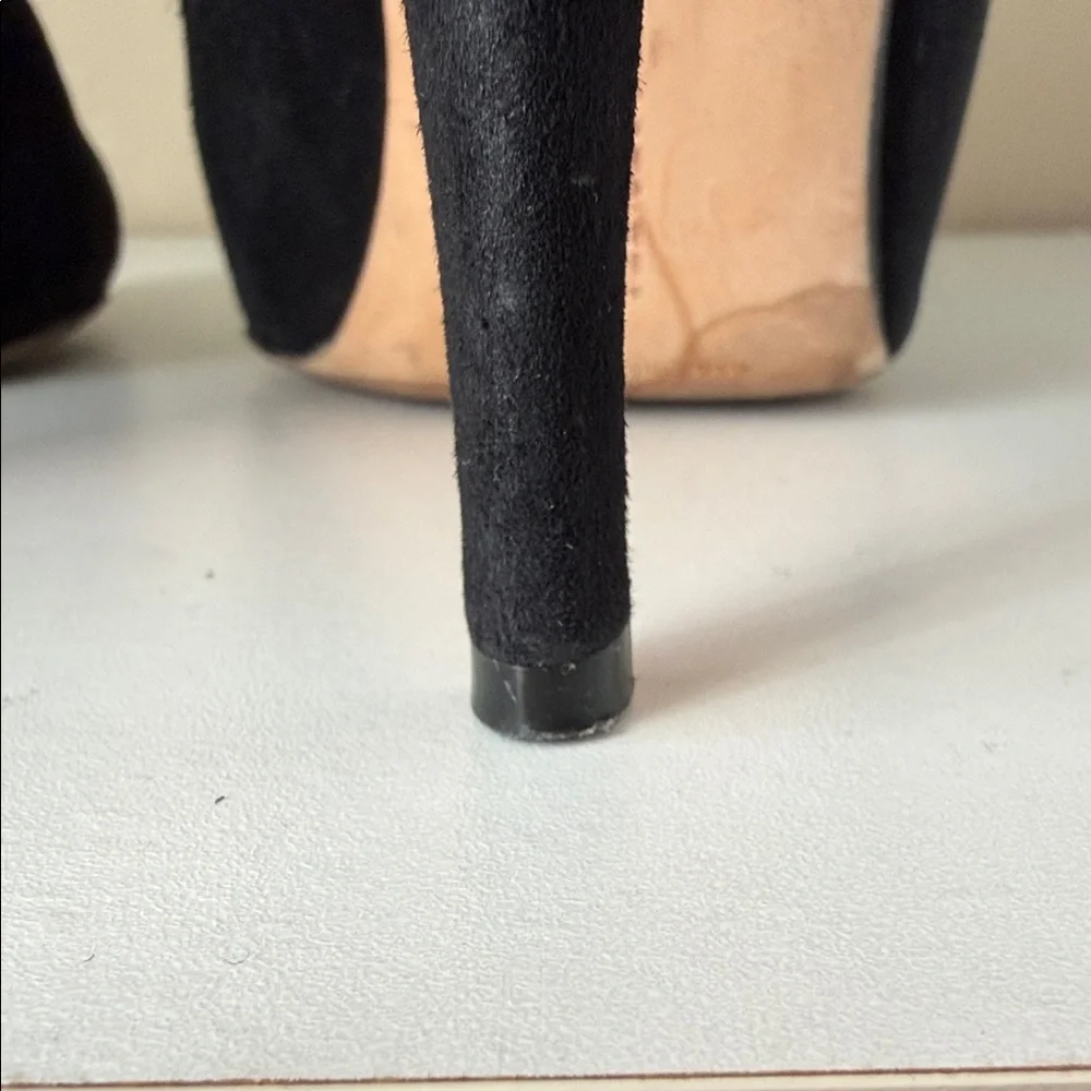 Manolo Blahnik Black Heeled Boots with Buckle - Picture 8 of 13